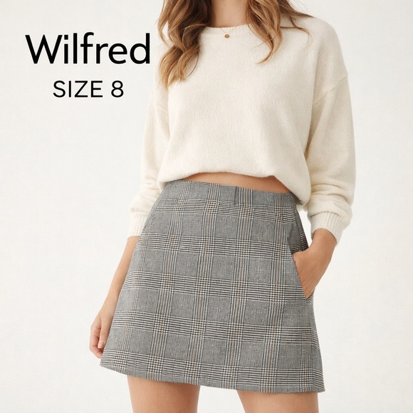Wilfred Dresses & Skirts - Wilfred aritzia Plaid Mini Skirt Wool Cashmere Preppy Schoolcore 8 runs like 6